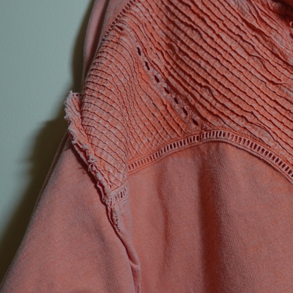 Anthropologie Pilcro Pintuck Sweatshirt – Peach/Orange – Size XL - Picture 5 of 10